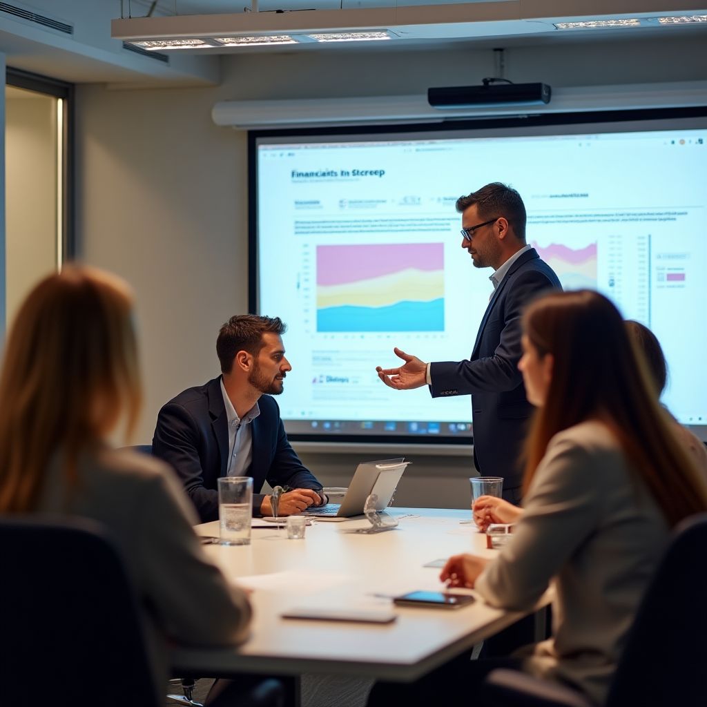 Sesión de estrategia financiera